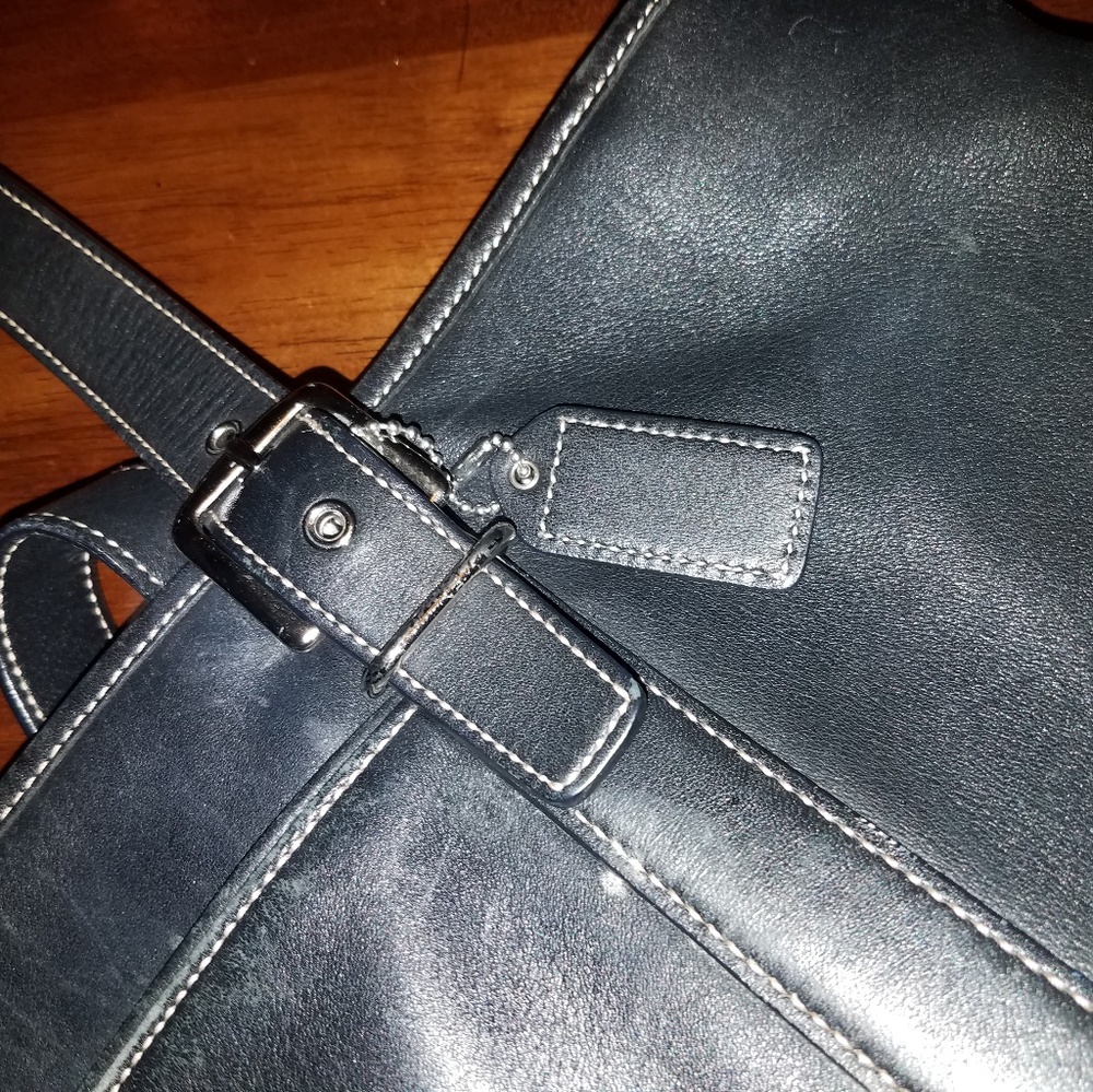 Black leather coach bag - Picture 6 of 6